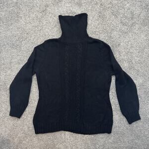 Fashion Bug Cable Knit Turtleneck Sweater XL Y2K Mall Minimalist Winter Classic